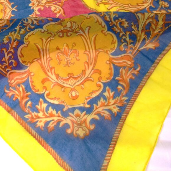 Extra Large Square Scarf 52 x 54 beach cover up pareo NWOT wrap shawl - Picture 3 of 6